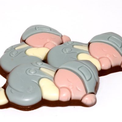 geboorte chocolade blauw