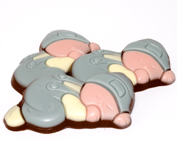 geboorte chocolade blauw