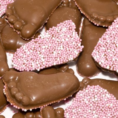 geboorte chocolade babyvoetjes meisje