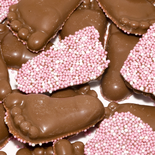 geboorte chocolade babyvoetjes meisje