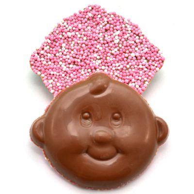 geboorte chocolade baby snoetjes roze