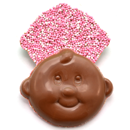 geboorte chocolade baby snoetjes roze