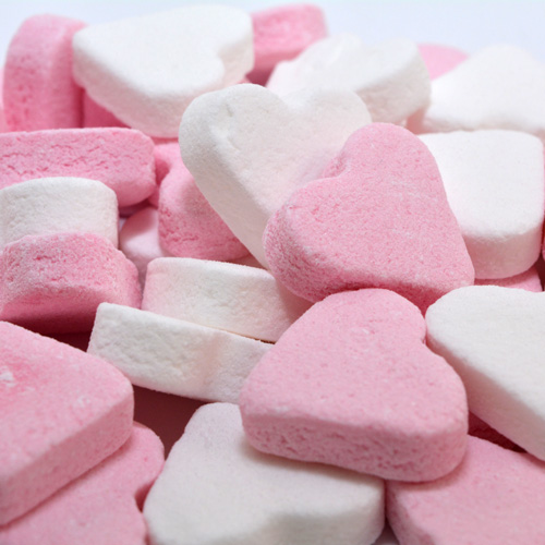 vruchtenhartjes roze wit