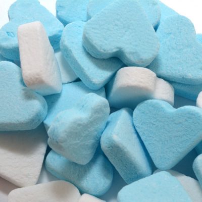 vruchtenhartjes blauw wit