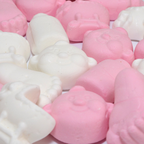 Geboortesnoepjes zacht roze wit