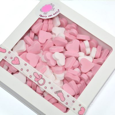 vruchtenhartjes mix roze-wit