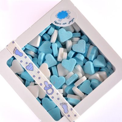 Pepermunthartjes mix blauw-wit