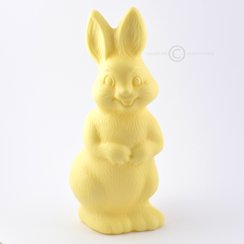 Vrolijke paashaas witte chocolade