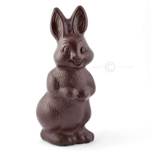 Vrolijke paashaas pure chocolade