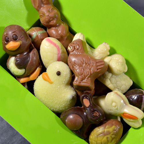 Chocolade paaseitjes-paasfiguurtjes gevuld