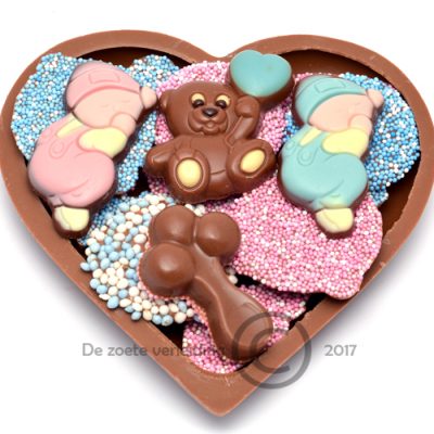 Geboorte chocolade hart