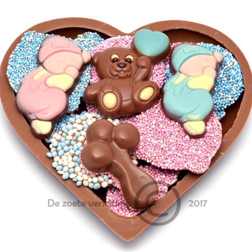Geboorte chocolade hart