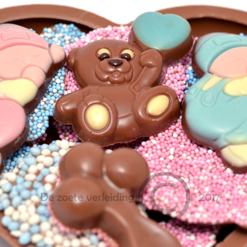 Geboorte chocolade hart