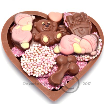 Geboorte chocolade hart