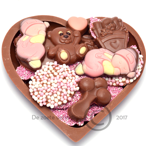 Geboorte chocolade hart