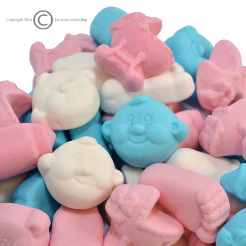 geboortesnoepjes zacht roze blauw mix
