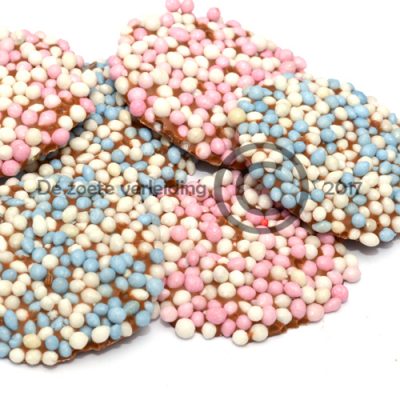 geboorte flikken roze/blauwe muisjes
