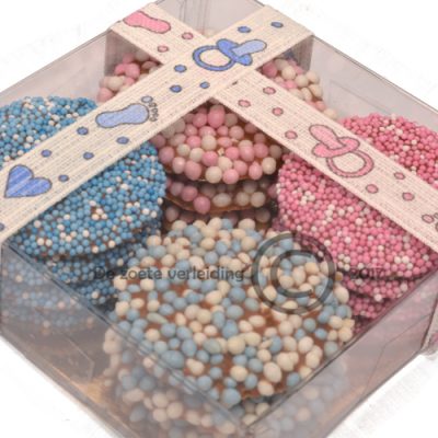 Geboorte flikken roze blauw mix