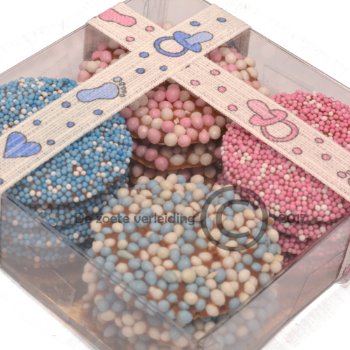 Geboorte flikken roze blauw mix