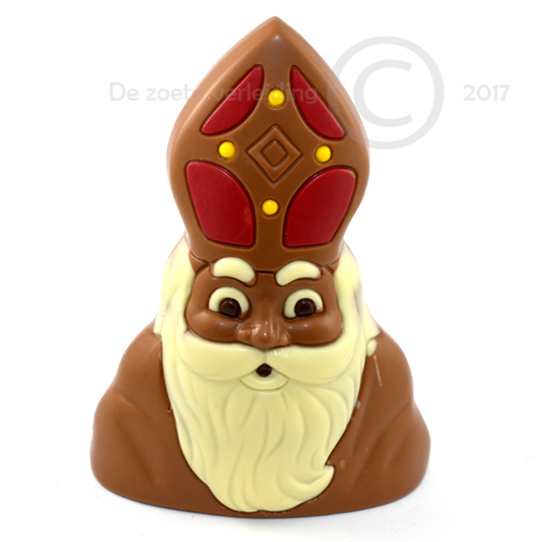 Chocolade Sint gezicht van 15 cm