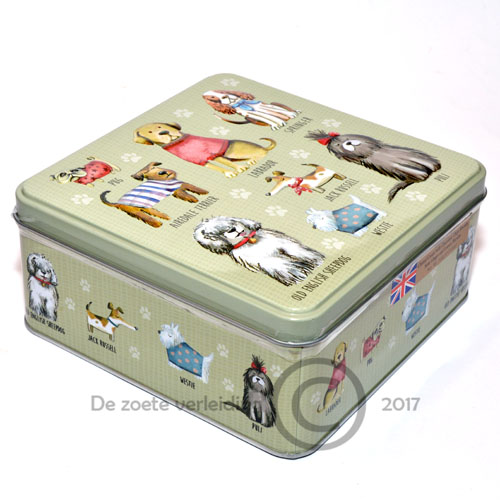 Koekblik met hondjes print