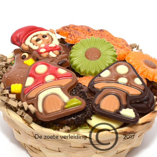 herfstchocolade in mandje