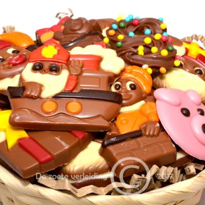 Sint chocolade in mandje