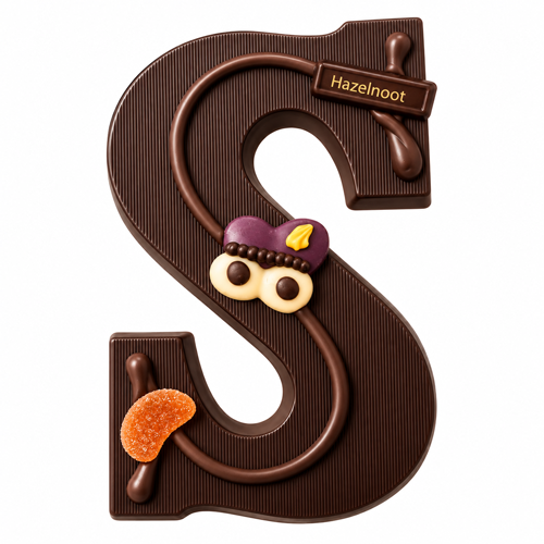 Chocoladeletter chocolade puur met hazelnoten