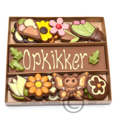Opkikker chocolade drieluik
