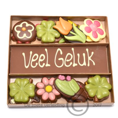 Veel geluk chocolade drieluik