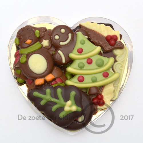 Kerstchocolade in hartje