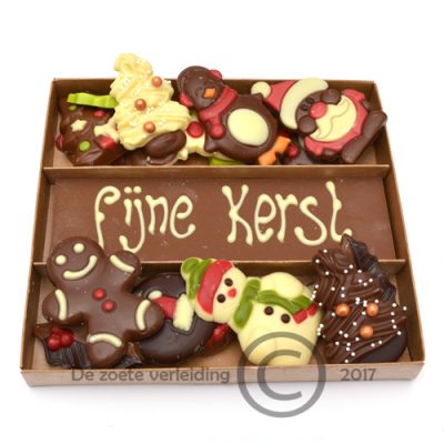 Fijne kerst chocolade drieluik