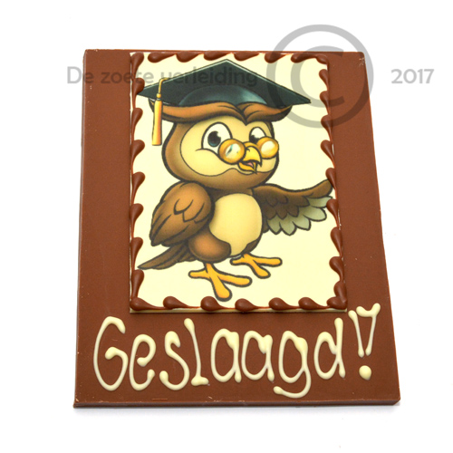 Chocolade oorkonde geslaagd