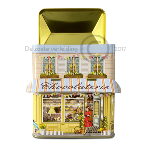 Koekblik chocolaterie met luifel