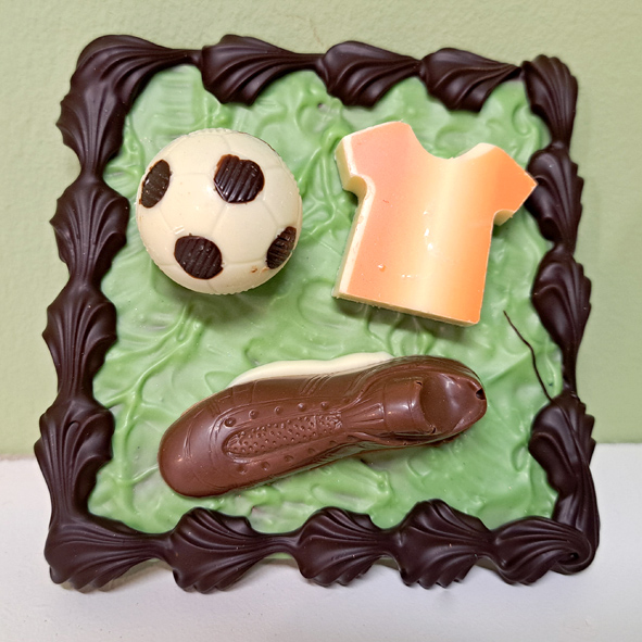 chocolade voetbalveld