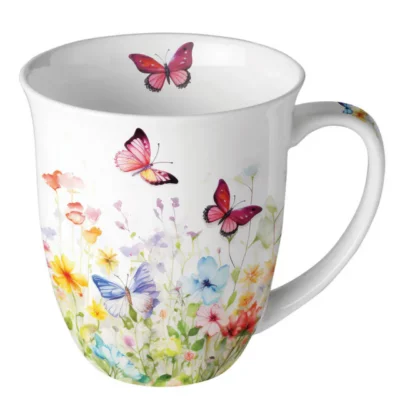 Ambiente Mok porselein Butterflies in field