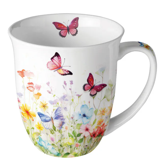 Ambiente Mok porselein Butterflies in field