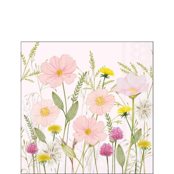 Ambiente servetten Pastel Flowers 25 x 25 cm