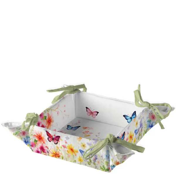 Ambiente broodmand Butterflies in field white