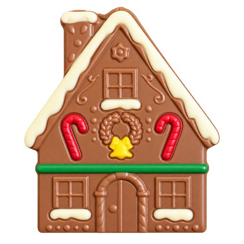 kersttablet "Kersthuisje" melk gekleurd
