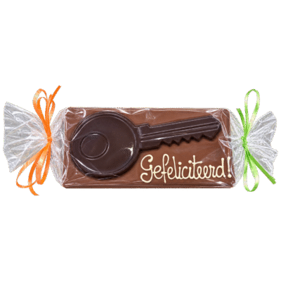 Chocolade sleutel – Gefeliciteerd met je nieuwe woning