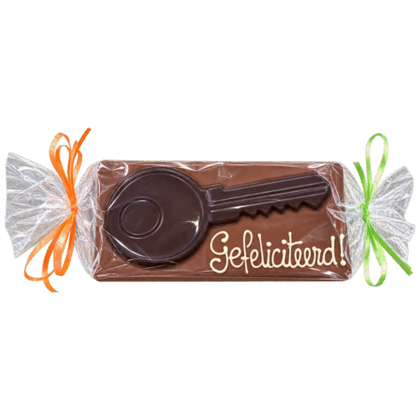 Chocolade sleutel – Gefeliciteerd met je nieuwe woning