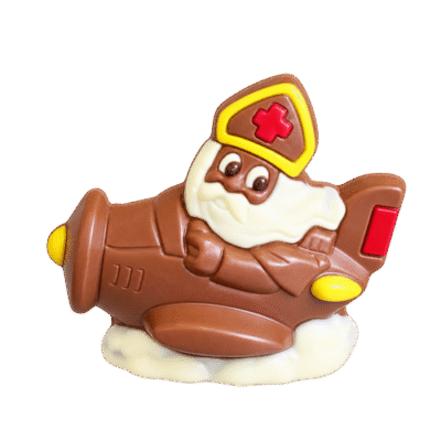 Chocolade sinterklaas in vliegtuig